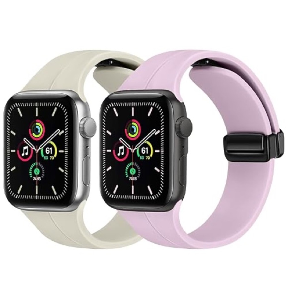 2Pack Silicone Watch Band Compatible w/h 38/40/41/42mm Apple Watch…New